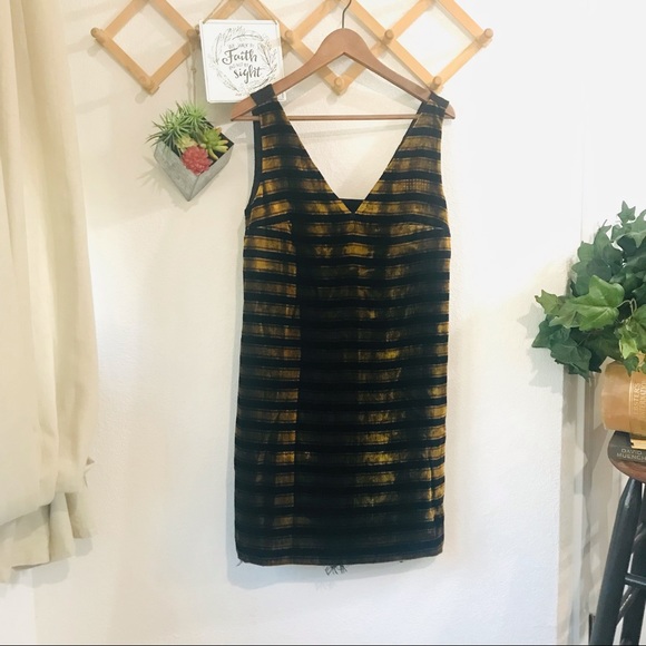 NWT French Connection Emma Stripe Velvet Dress 6 - Picture 8 of 10